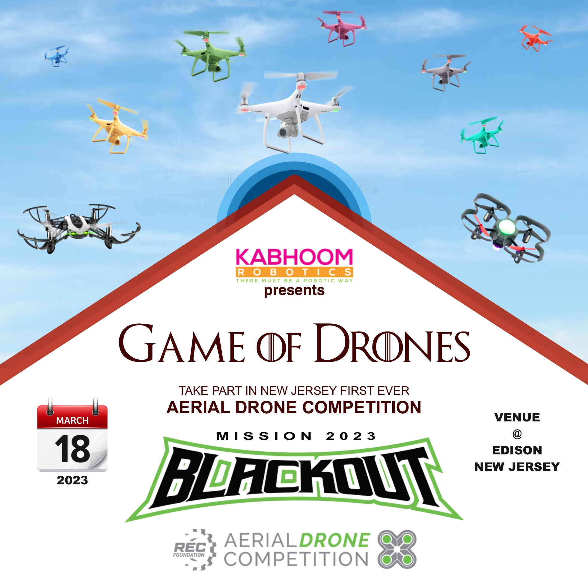 SCRIMMAGE Game of Drones, Aerial Drone Competition(HS & MS) Edison